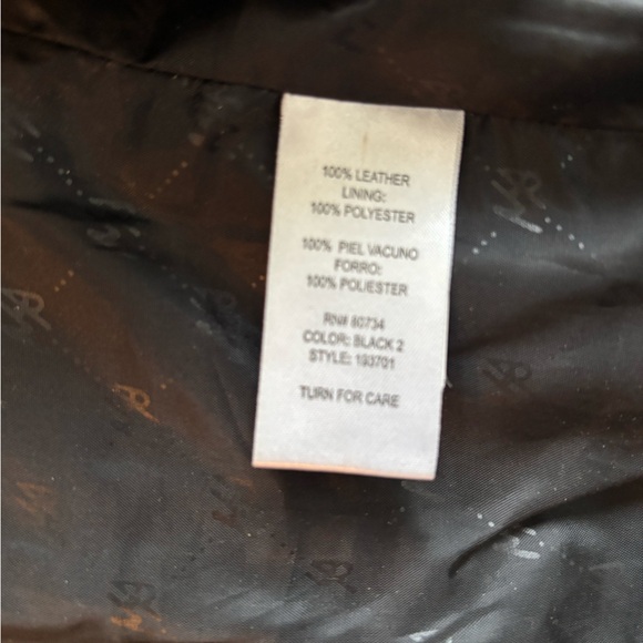 TEX by MAX AZRIA - BLACK LEATHER JACKET - Size Small - Picture 4 of 6